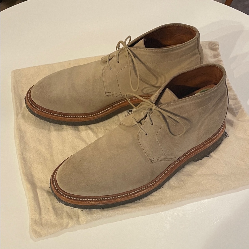Grant Stone Chukka Boots Beige Suede 9.5D